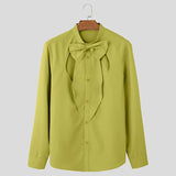 Camicia con chiusura a fiocco frontale da uomo - Pantaloni uomo ATREND