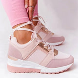 Sneakers casual con para alta dietro e lacci da donna - Sneakers donna ATREND