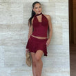 Set coordinato top e mini gonna da donna - Set coordinato donna ATREND