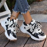 Sneakers casual bicolor mesh con lacci da donna - Sneakers donna ATREND