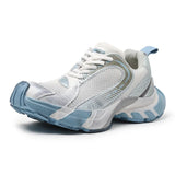 Sneakers casual in pelle sintetica mesh traspirante con lacci unisex