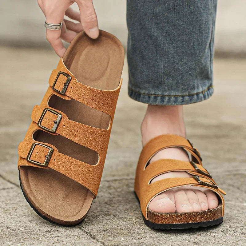 Ciabatte outdoor con tripla fascia e fibbia da uomo - Ciabatte uomo ATREND