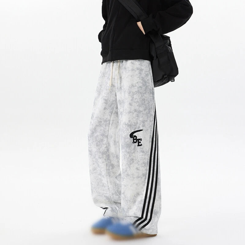 Pantaloni casual con bordo a contrasto e fascia elastica da uomo - Pantaloni uomo ATREND