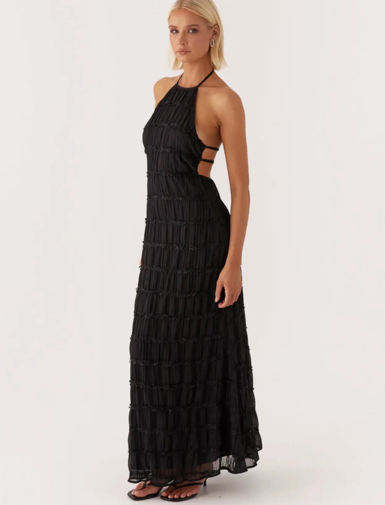 Abito lungo casual plissettato da donna - Abbigliamento Abiti ATREND