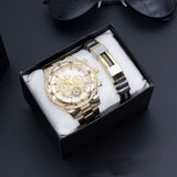 Casual Gift Idea Set with Men's Watch and Bracelet