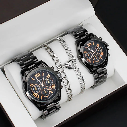 Set idea regalo casual con 2 orologi e 2 braccialetti da uomo - Idea regalo uomo ATREND