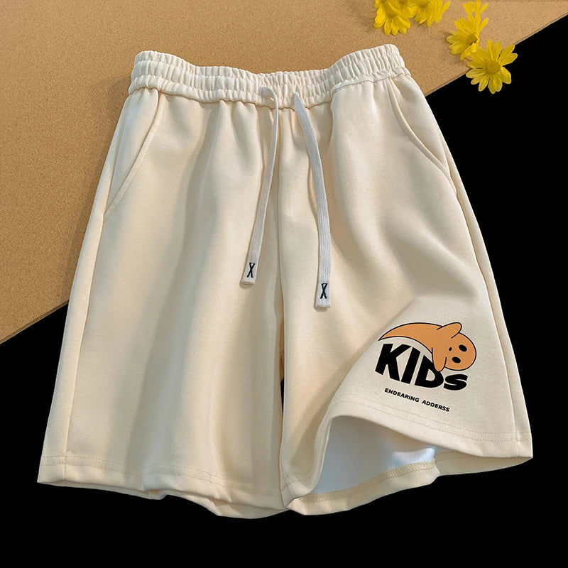 Pantaloncini casual cartoon con fascia elastica e lacci da uomo - Pantaloncini uomo ATREND