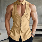 Gilet geometrico con lacci da uomo - Gilet uomo ATREND