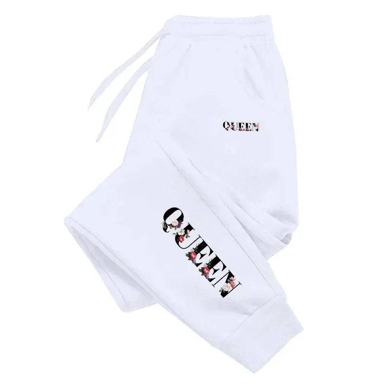 Pantaloni sportivi casual con fascia elastica e lettere da donna - Pantaloni sportivi donna ATREND
