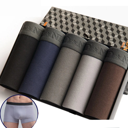 Boxer casual 5 pezzi in cotone traspirante da uomo - Boxer uomo ATREND