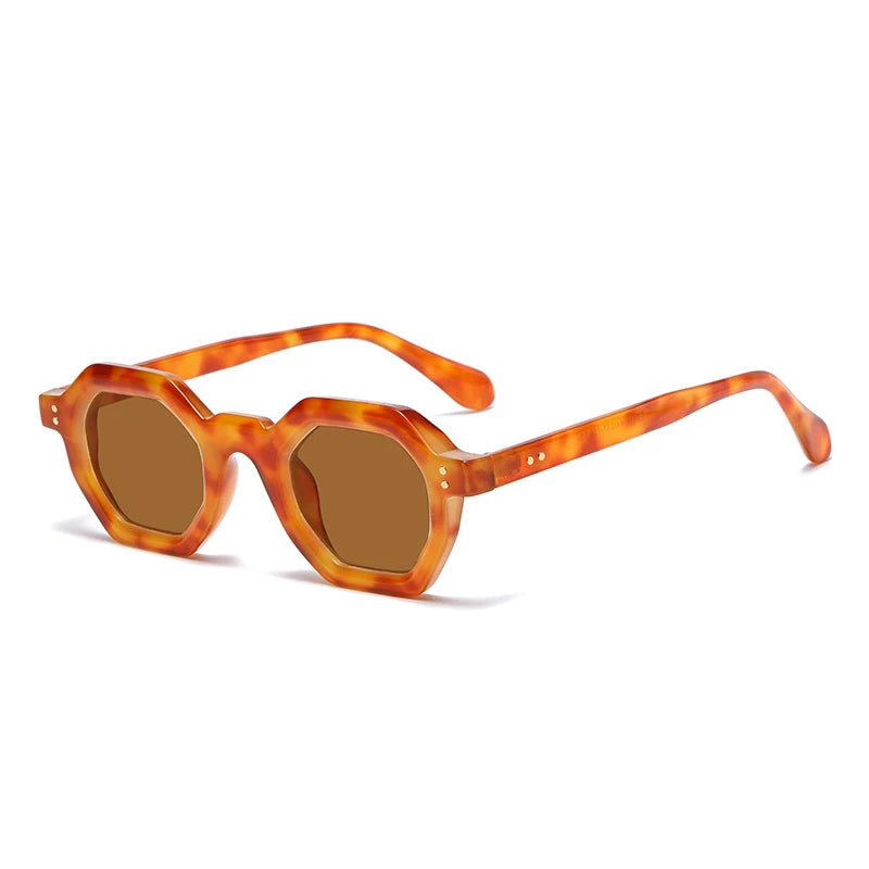 Occhiali da sole geometrici bicolor con lenti chiare o scure unisex - Occhiali da sole unisex ATREND