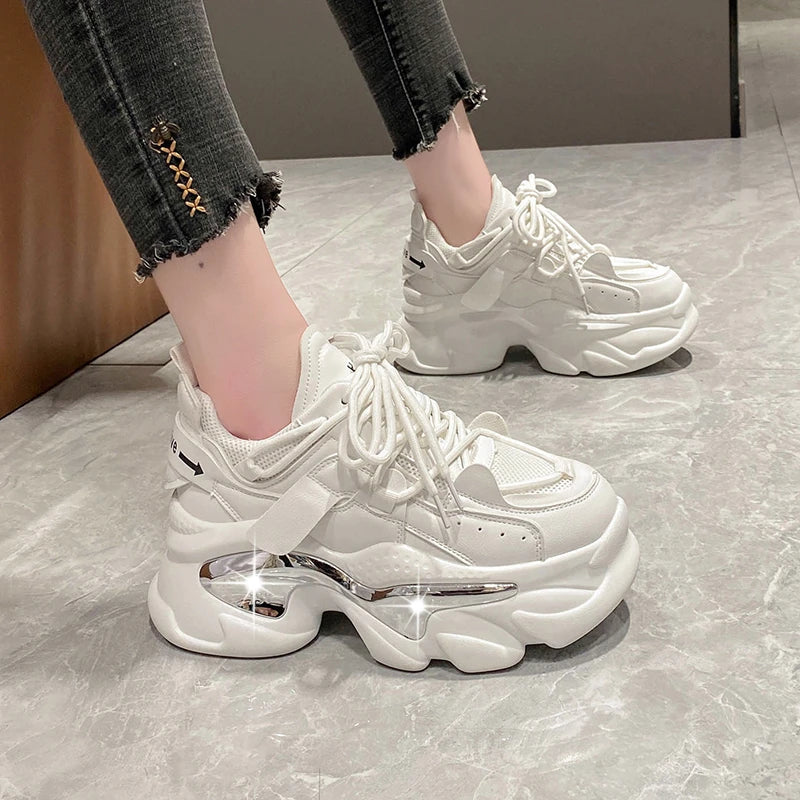 Sneakers casual chunky con para e lacci da donna - Sneakers donna ATREND