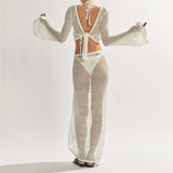 Traje de baño de malla transparente para mujer