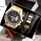 Set idea regalo con orologio e braccialetto da uomo - Idea regalo donna ATREND