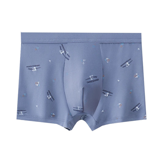 Boxer casual 4 pezzi in cotone elastici con stampa in lettere da uomo - Boxer uomo ATREND