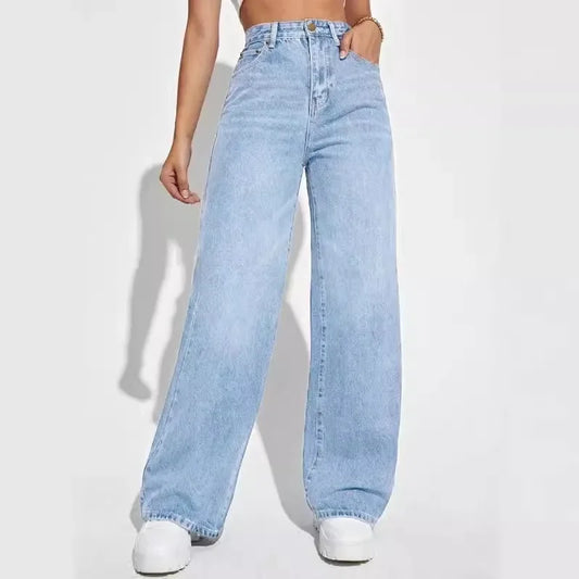 Women's Jeans Denim Y2k Pants Wide Leg Long Pants High Waist Loose Casual Mom Pants Elegant Trousers Autumn Winter