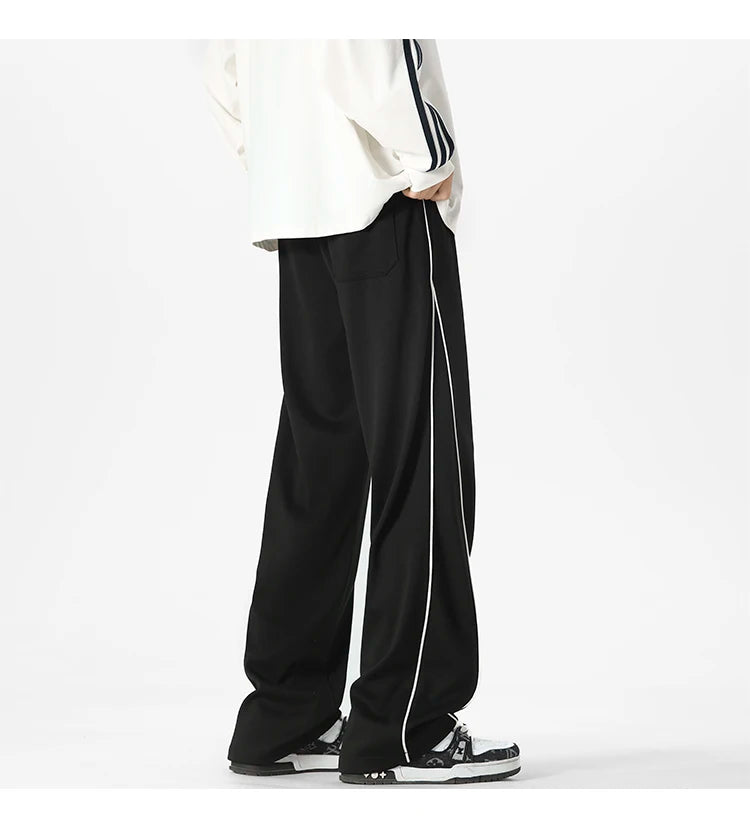Pantaloni casual con bordo a contrasto da uomo - Pantaloni uomo ATREND