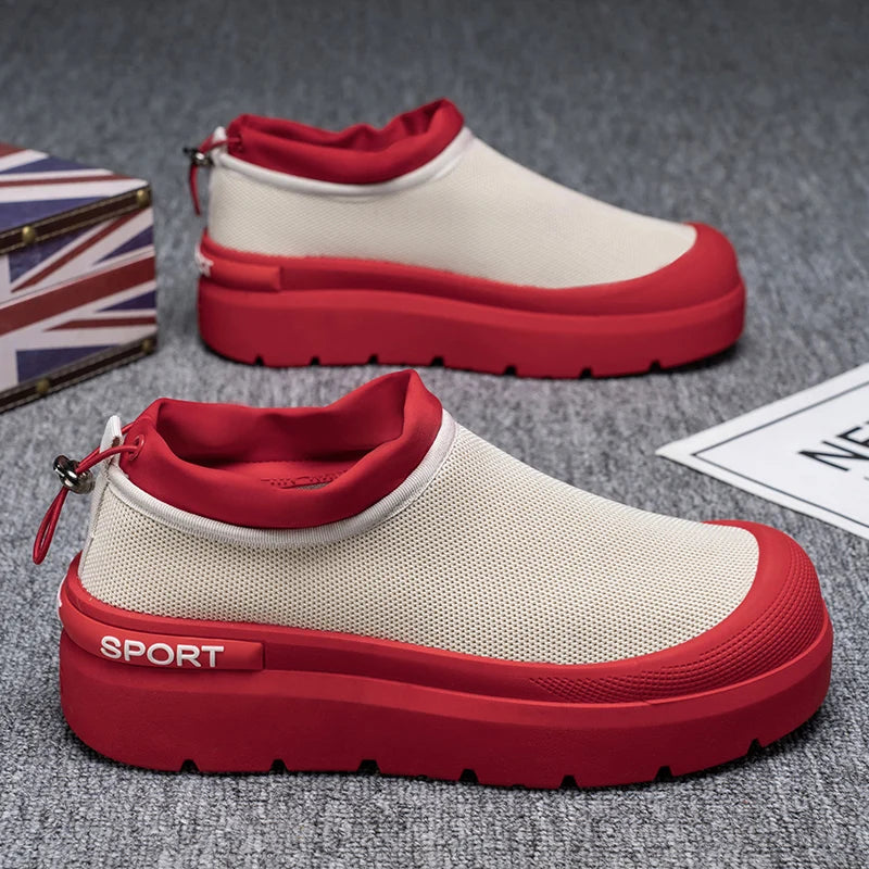 Sneakers a mocassino slip-on traspiranti da uomo