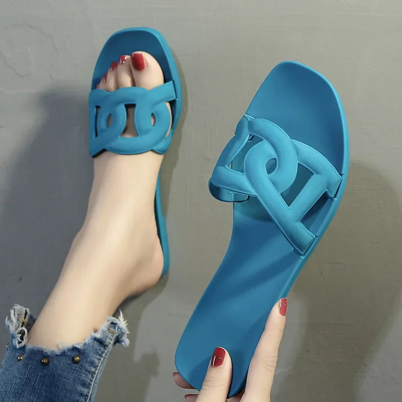 Ciabatte con fascia geometrica da donna - Ciabatte donna ATREND