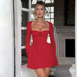 Mini abito casual svasato a maniche lunghe da donna - Abbigliamento Abiti ATREND