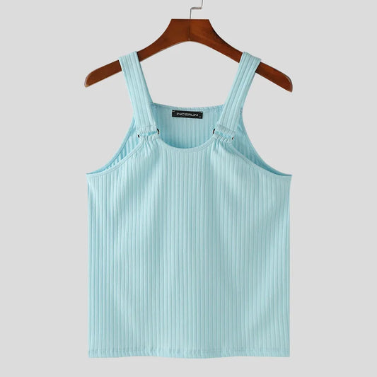 Canottiera casual e spalline con metallo da uomo - Canottiera uomo ATREND