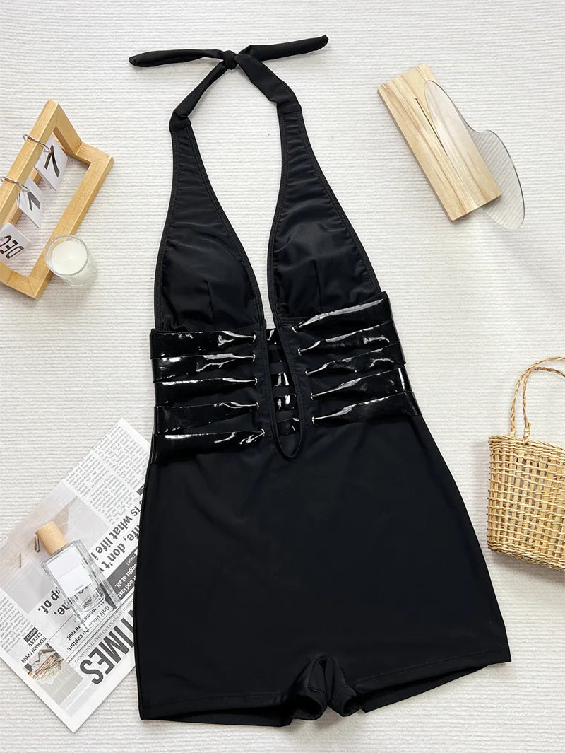 Bikini intero a pantaloncino intrecciato da donna ATREND