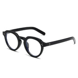 Occhiali da sole rotondi bicolor con lenti trasparenti e colorate unisex - Occhiali da sole unisex ATREND