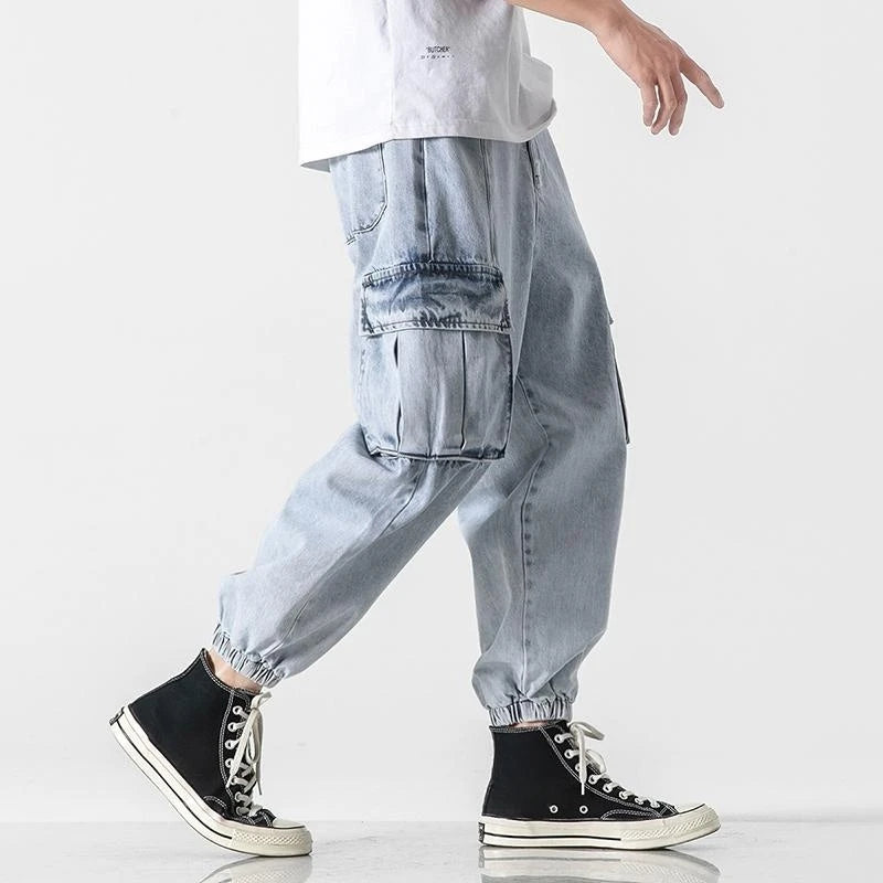 Jeans casual cargo multi tasche da uomo - Jeans uomo ATREND