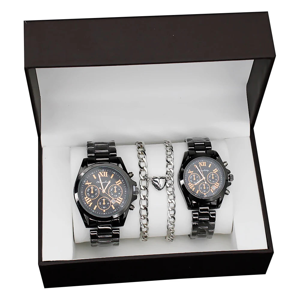 Set idea regalo casual con 2 orologi e 2 braccialetti da uomo - Idea regalo uomo ATREND