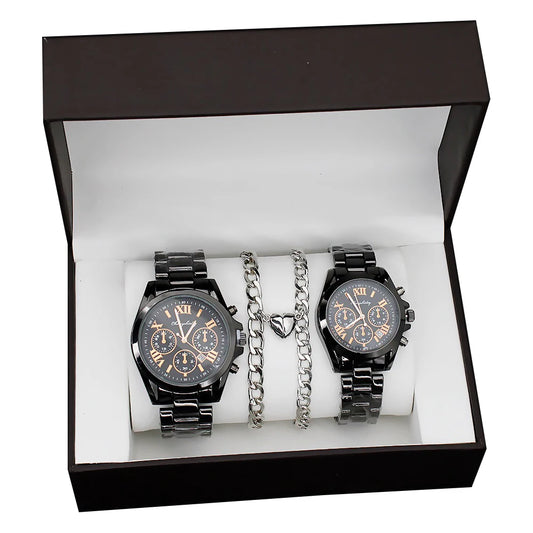 Set idea regalo casual con 2 orologi e 2 braccialetti da uomo - Idea regalo uomo ATREND
