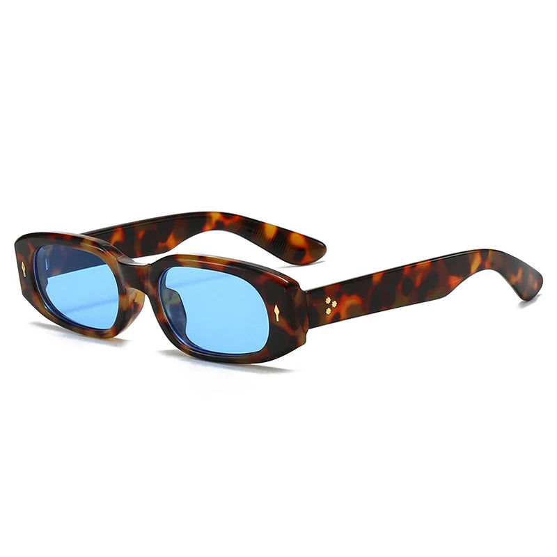 Occhiali da sole rettangolari bicolor con lenti trasparenti colorate unisex - Occhiali da sole unisex ATREND