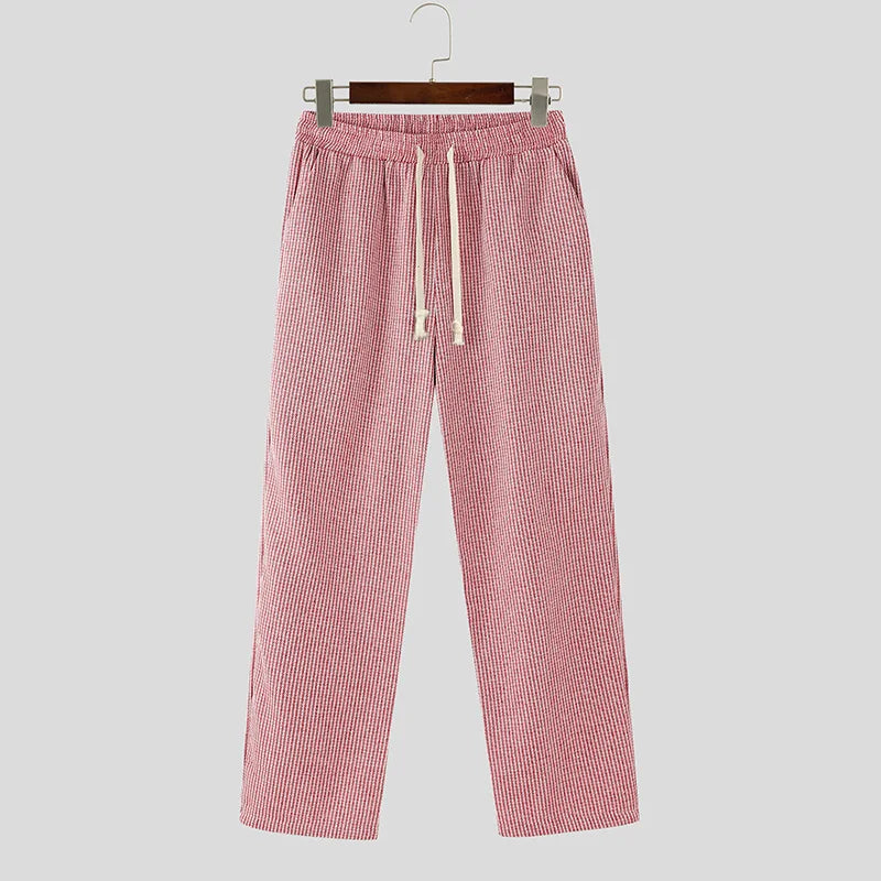 Pantaloni casual a righe con fascia elastica da uomo - Pantaloni uomo ATREND