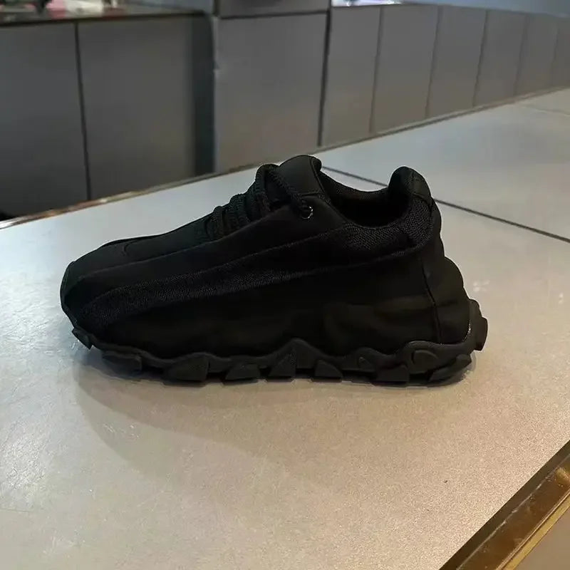 Sneaker chunkly in pelle microfibra da donna