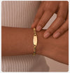 Braccialetto personalizzabile con targhetta da donna