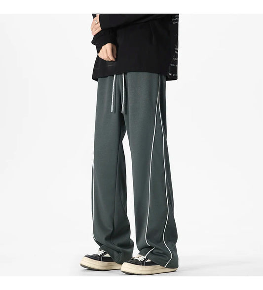 Pantaloni casual con bordo a contrasto da uomo - Pantaloni uomo ATREND