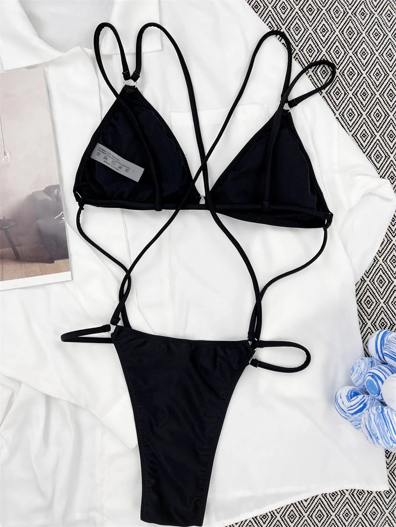 Bikini intero intrecciato scavato da donna - costumi ATREND