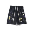 Pantaloncini casual con stampa grafica fascia elastica e lacci da uomo - Pantaloncini uomo ATREND
