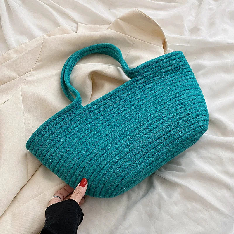 Borsa a mano casual in cotone da donna - Borsa a mano ATREND