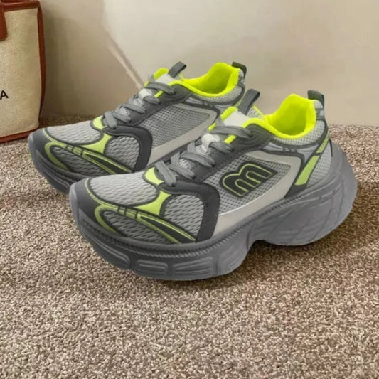 Sneakers casual con suola morbida  in pelle traspirante mesh da uomo