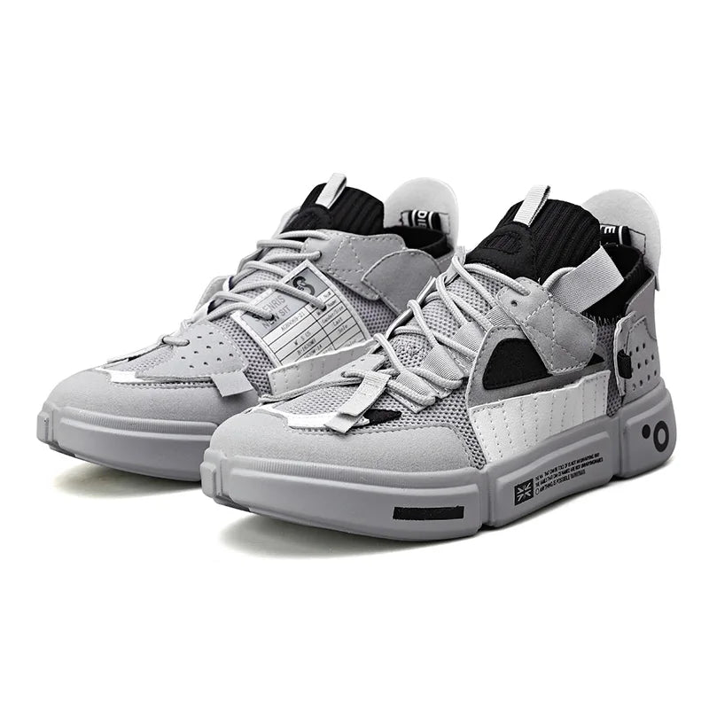 Sneakers casual in pelle sintetica con lacci unisex