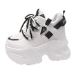 Sneakers casual con lacci para alta e materiale mesh da donna - Sneakers donna ATREND