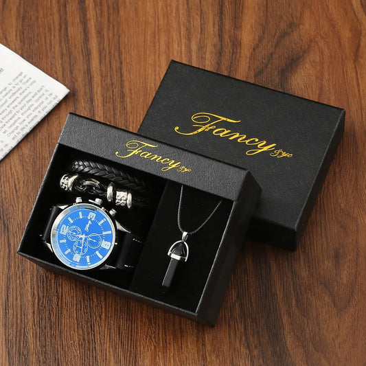 Set idea regalo con orologio braccialetto e collana da uomo - Idea regalo uomo ATREND