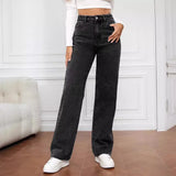 Jeans casual a vita alta da donna - Jeans donna ATREND