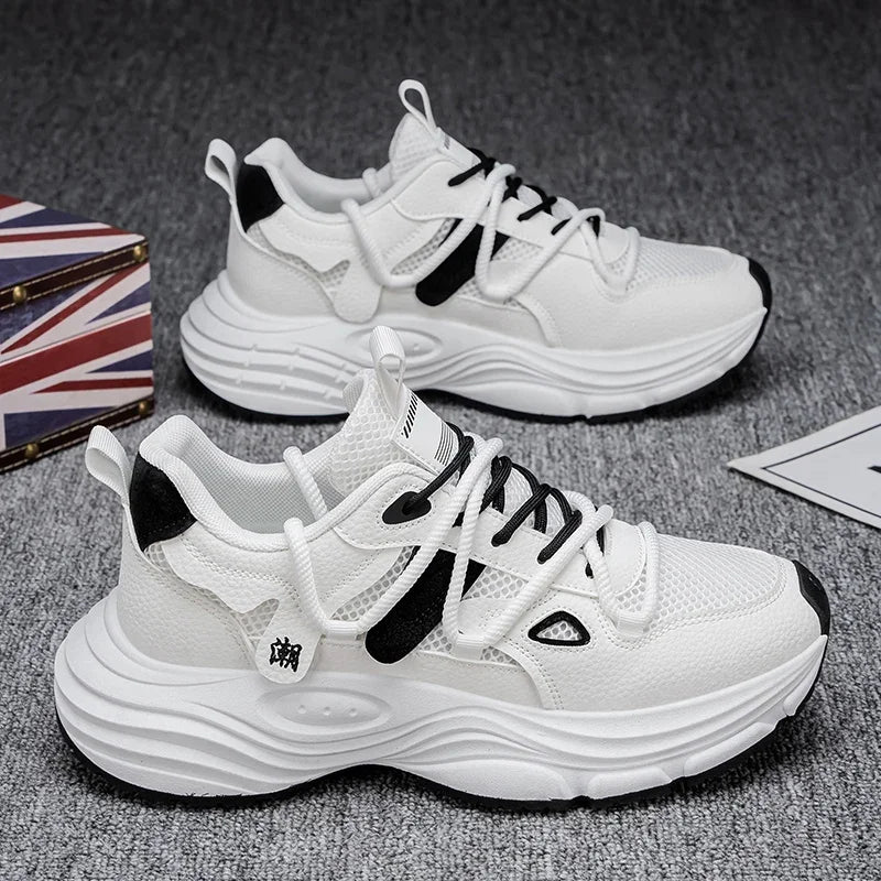 Sneakers casual in pelle PU da uomo