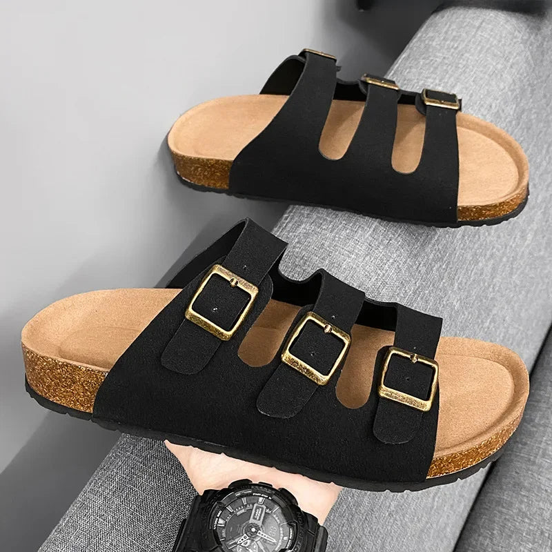 Ciabatte outdoor con tripla fascia e fibbia da uomo - Ciabatte uomo ATREND