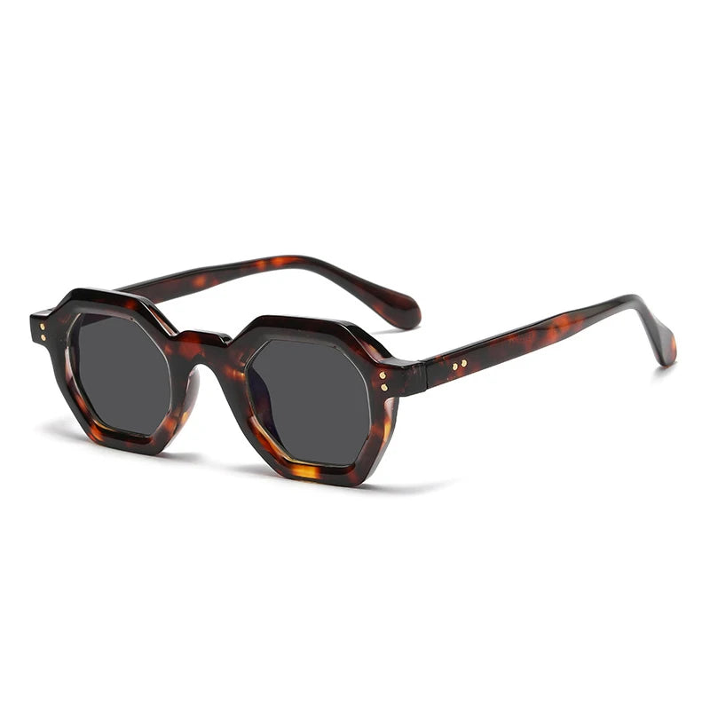 Occhiali da sole geometrici bicolor con lenti chiare o scure unisex - Occhiali da sole unisex ATREND