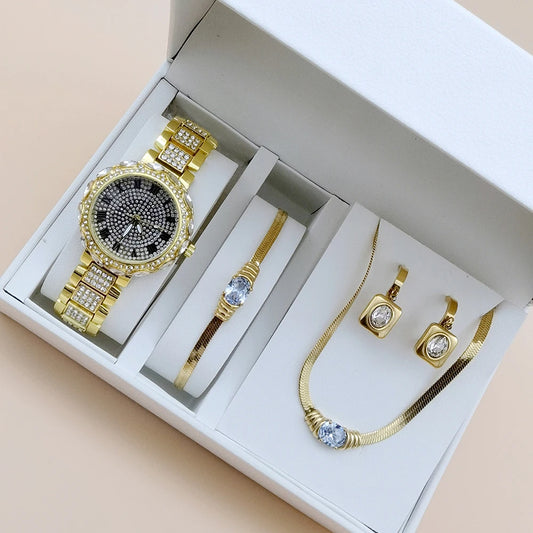 Set idea regalo con orologio collana bracciaeltto e orecchini con pietra da donna - Idea regalo donna ATREND
