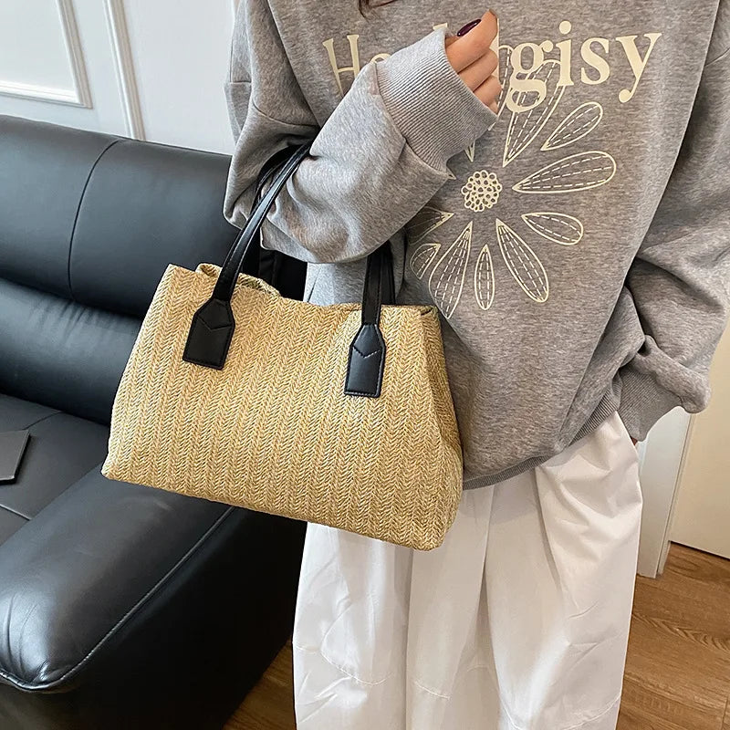 Borsa a mano casual in cotone da donna - Borsa a mano ATREND