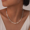 Collana a maglie casual in acciaio da donna