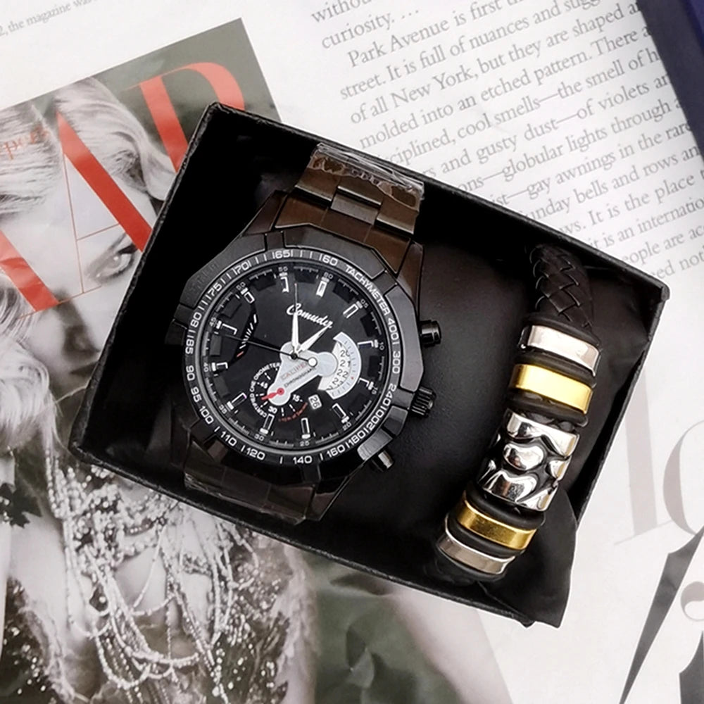 Set idea regalo con orologio e braccialetto da uomo - Idea regalo donna ATREND